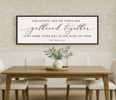 For Where Two or Three Are Gathered Together In My Name | Matthew 18:20 Sign