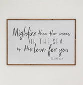 Mightier Than The Waves | Framed Wooden Art - Horizontal | 439