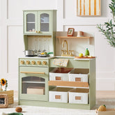 Tiny Land® Pretend Play Kitchen for Toddlers - Serenity Wooden Kitchen – Green