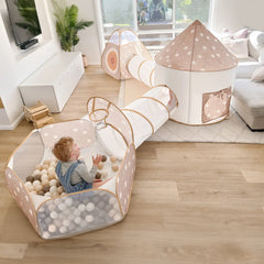 Tiny Land 5-in-1 play tunnel configured as a crawl tunnel and hideout for kids