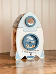 Galactic Glory Starship Wooden Shape Sorter