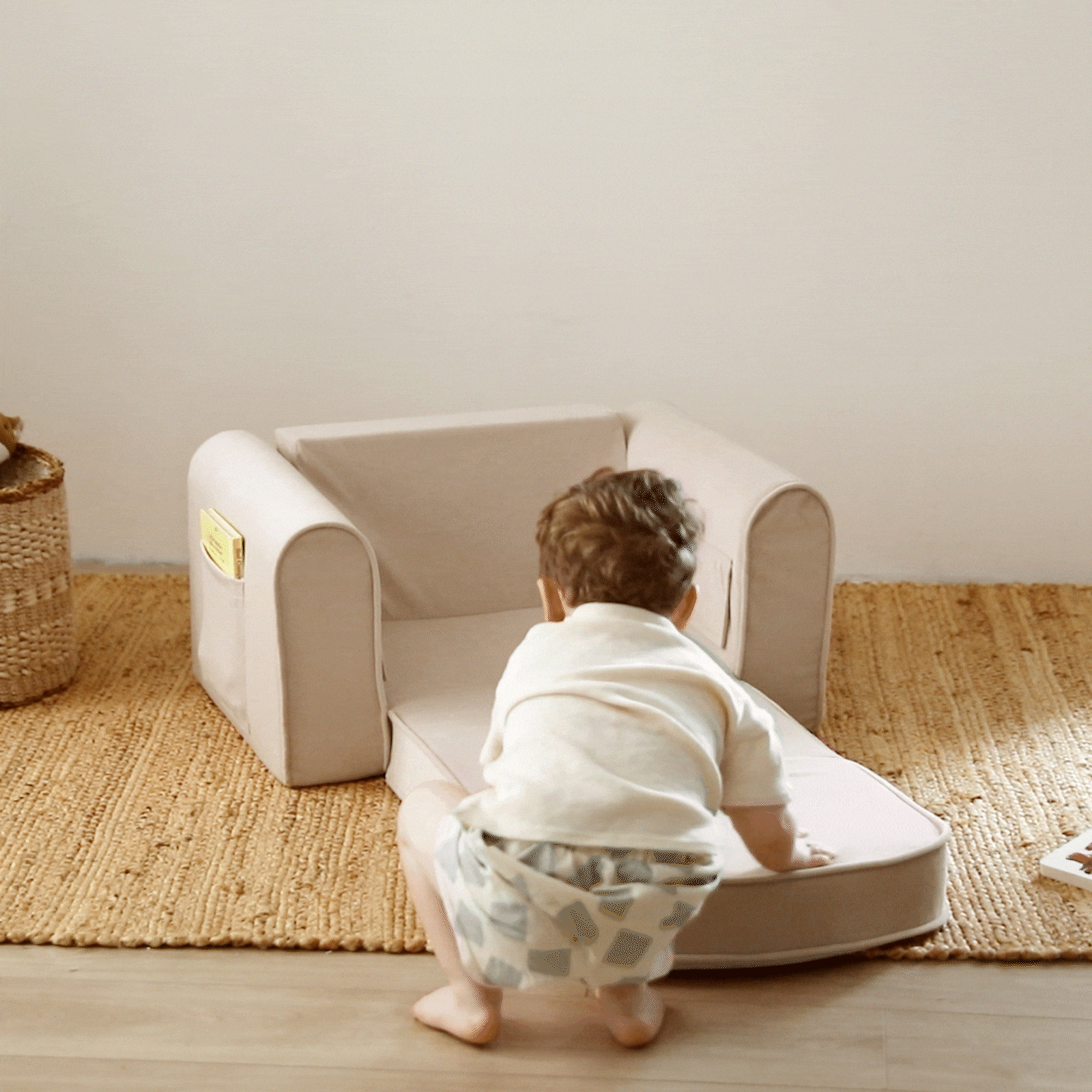 Video of child folding chair