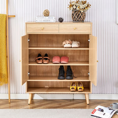 Modern Natural Minimalist Shoe Cabinet
