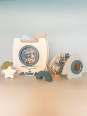 Galactic Glory Starship Wooden Shape Sorter