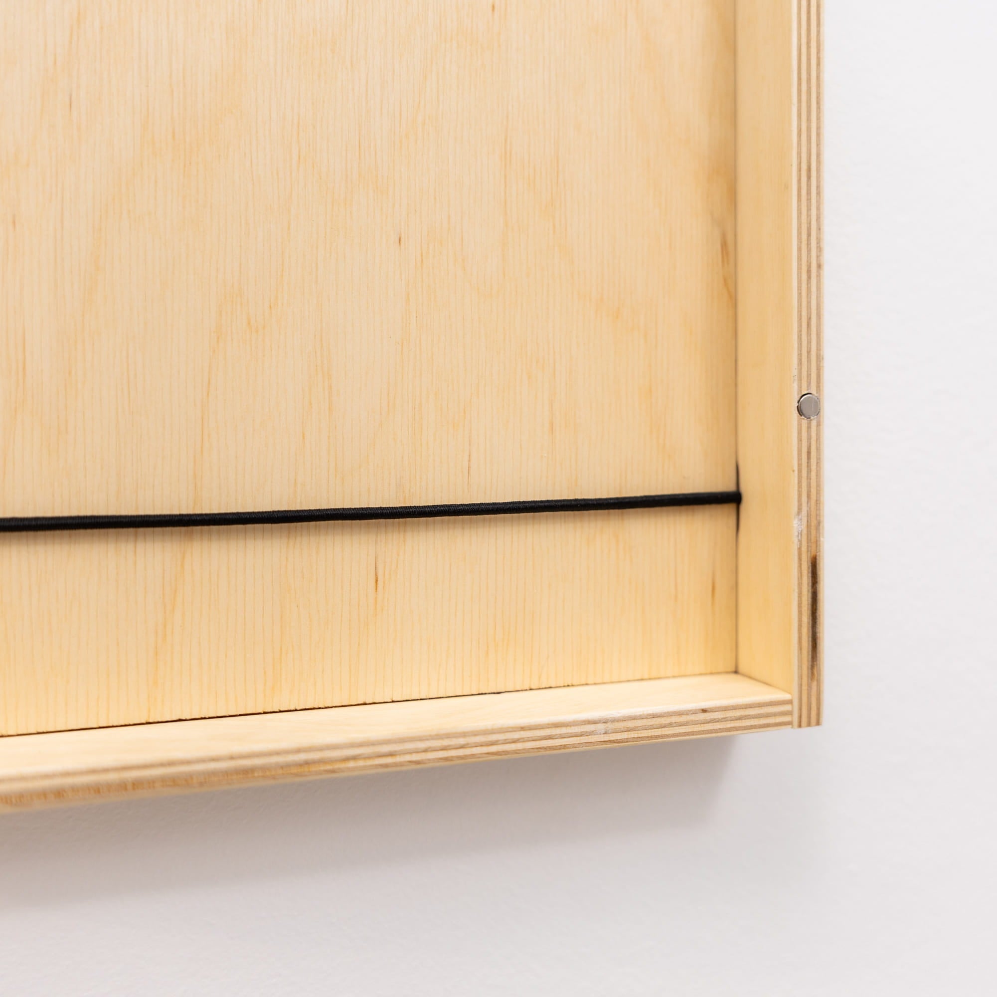 Wooden blind with a white background