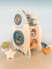 Galactic Glory Starship Wooden Shape Sorter