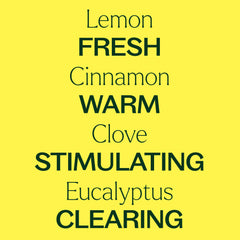Text on a yellow background describing various scents.
