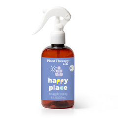 Bottle of Plant Therapy Kids happy place snuggle spray on a white background