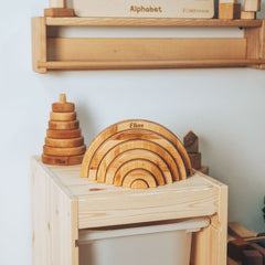 Natural Wood Rainbow Stacker