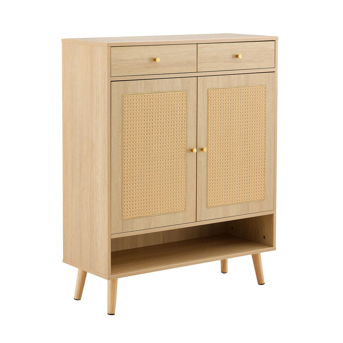 Modern Natural Minimalist Shoe Cabinet